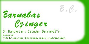 barnabas czinger business card